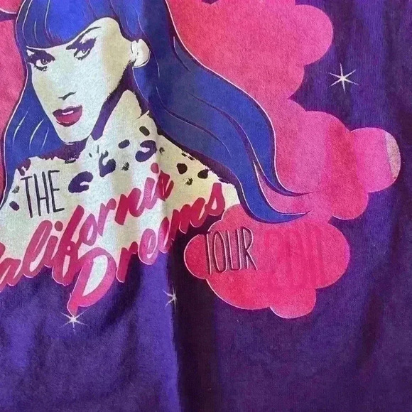 Katy Perry California Dream Tour Tee 2011 purple sz small - Picture 2 of 7
